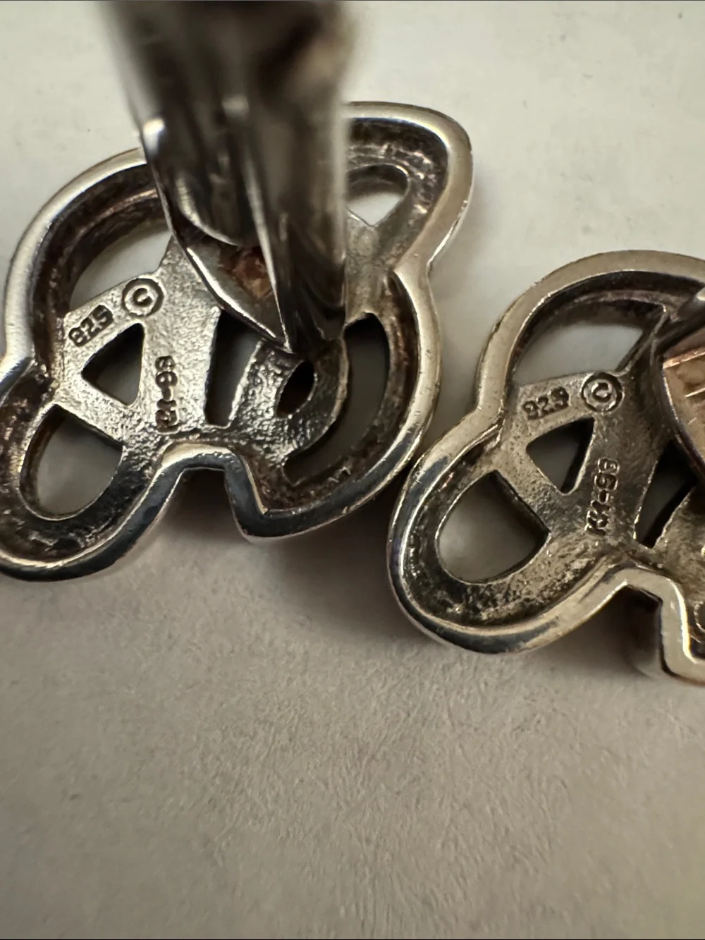 Vintage Kit Heath 1993 Sterling Silver Celtic Knot Cufflinks Signed 925 KH93